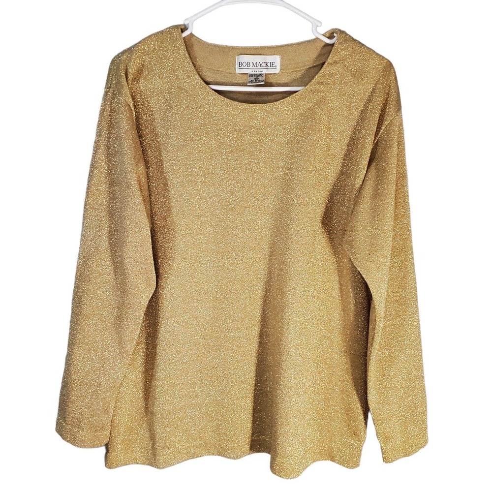 Bob Mackie Gold Shimmer Blouse